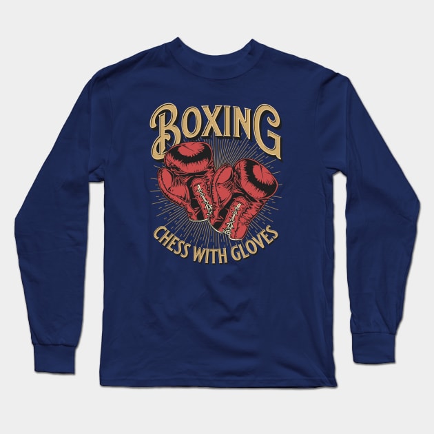 Boxing Long Sleeve T-Shirt by Delicious Art